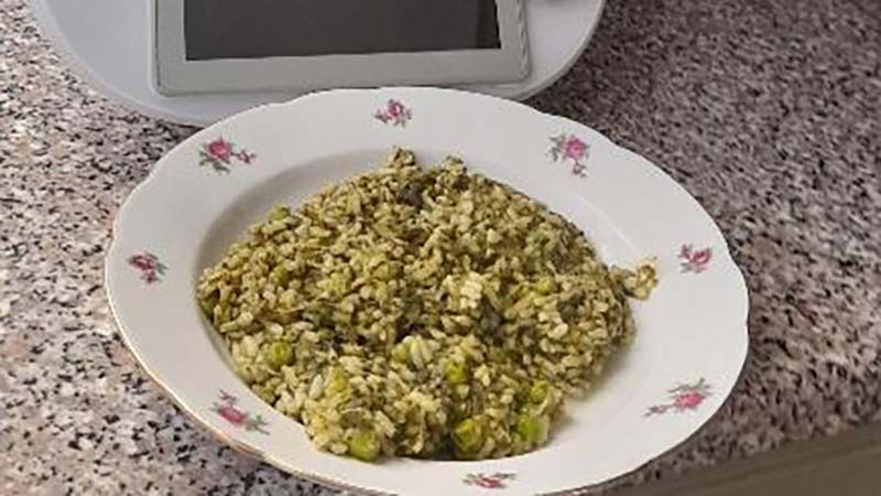 Risotto spinaci e piselli