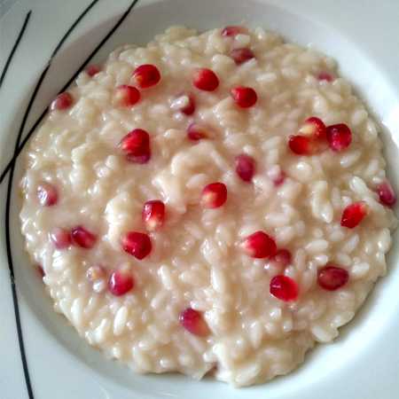 Risotto spumante e melagrana