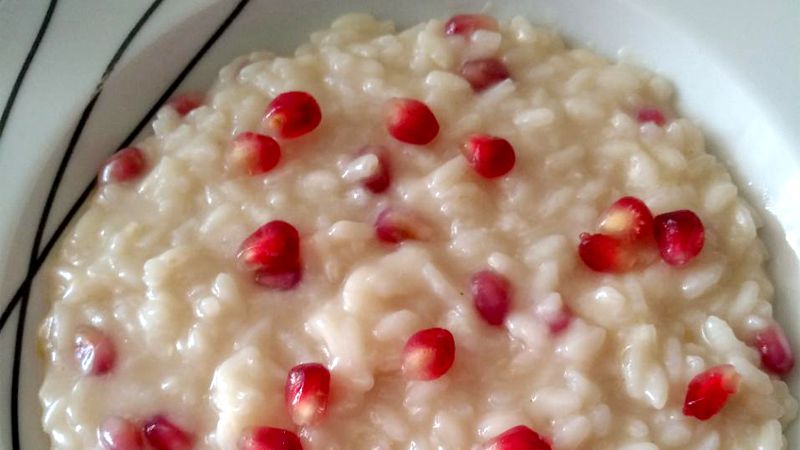 Risotto spumante e melagrana