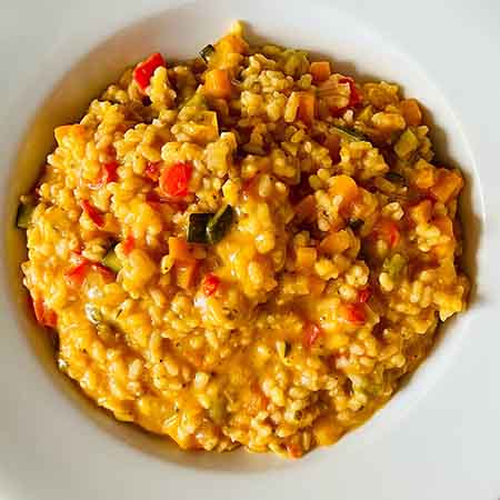 Risotto vegan alle verdure