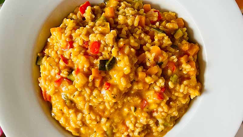 Risotto vegan alle verdure