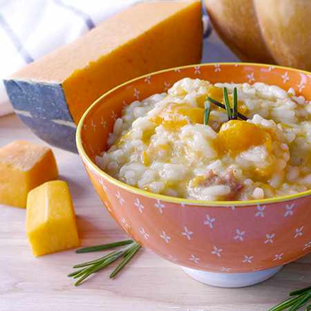 Risotto zucca e salsiccia