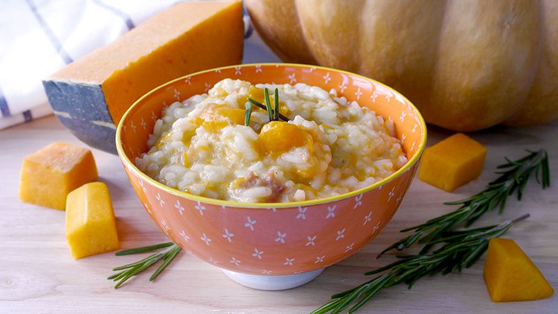 Risotto zucca e salsiccia