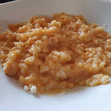 Risotto zucca e tonno