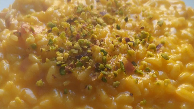 Risotto zucca, Philadelphia e speck