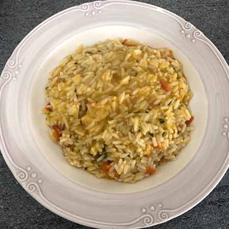 Risotto zucchine e pomodorini