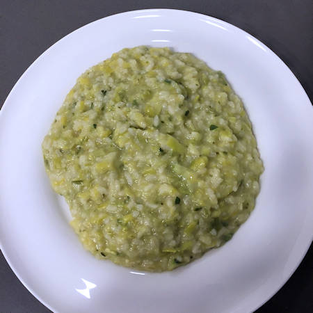 Risotto zucchine e porri