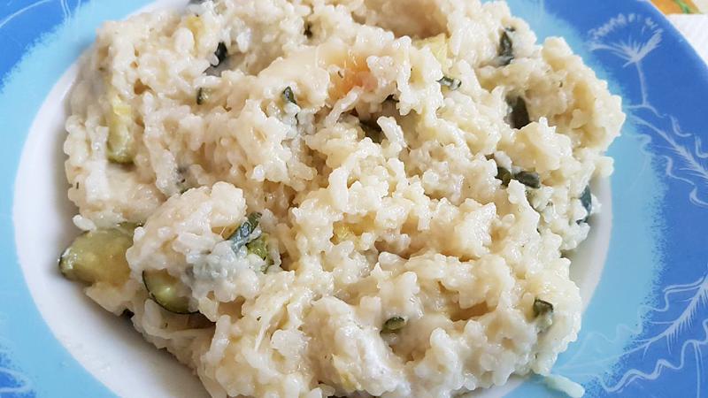 Risotto zucchine e scamorza