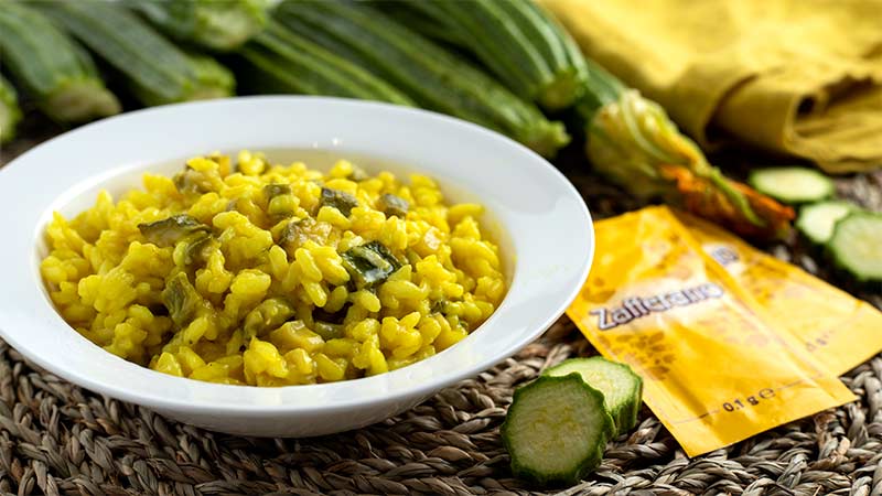 Risotto zucchine e zafferano