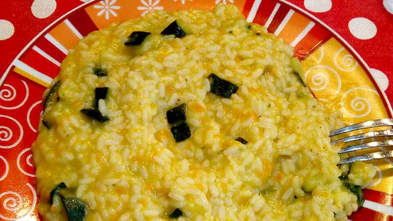 Risotto zucchine, patate e carote