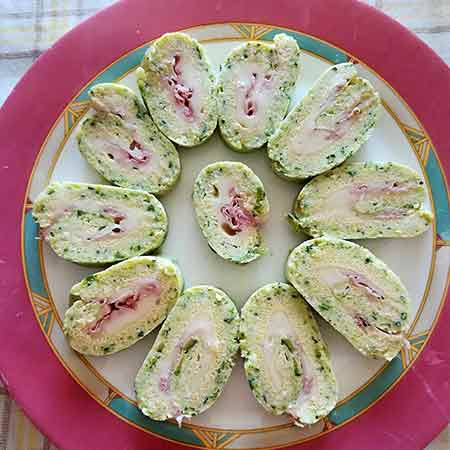 Rotolo di frittata di zucchine