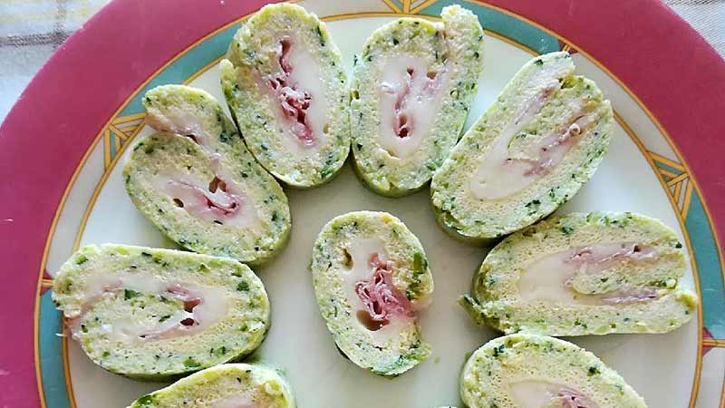 Rotolo di frittata di zucchine