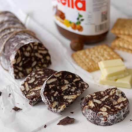 Salame al cioccolato con Nutella