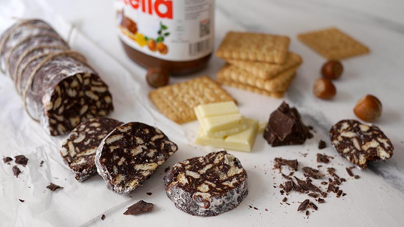 Salame al cioccolato con Nutella