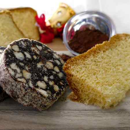 Salame al cioccolato e pandoro