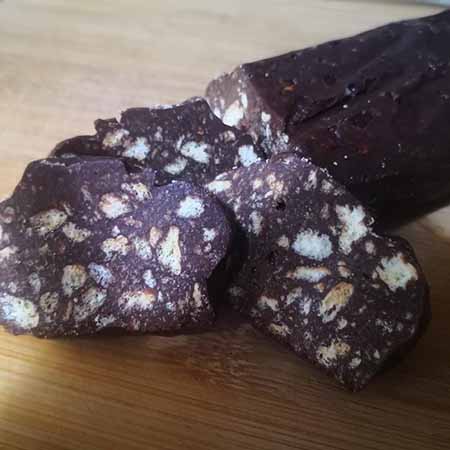 Salame al cioccolato fondente