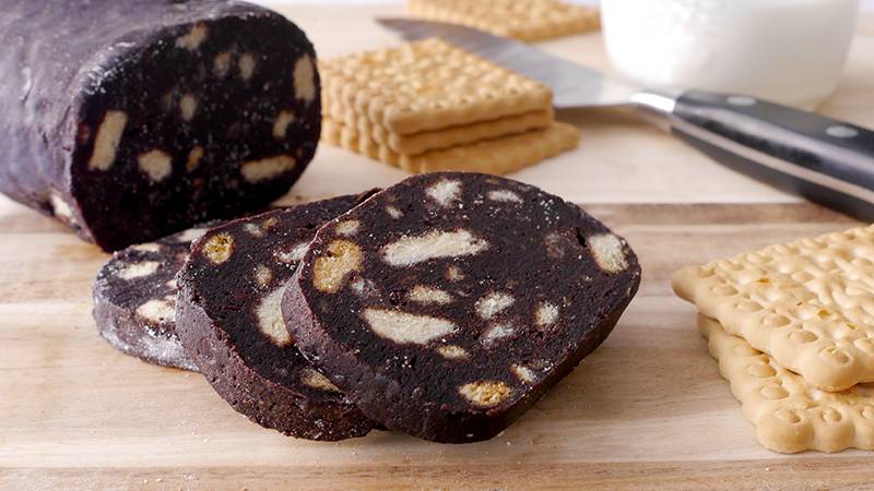 Salame di cioccolato senza uova