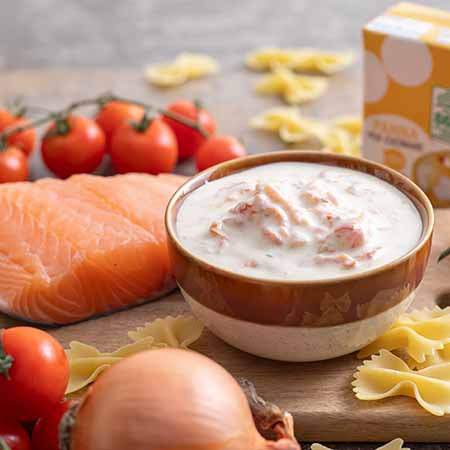 Salsa al salmone e panna