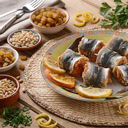 Sardine a beccafico