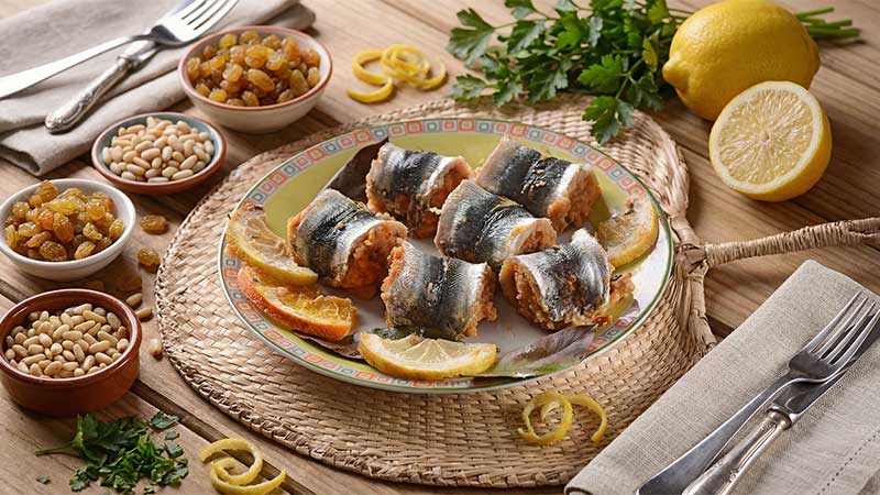 Sardine a beccafico