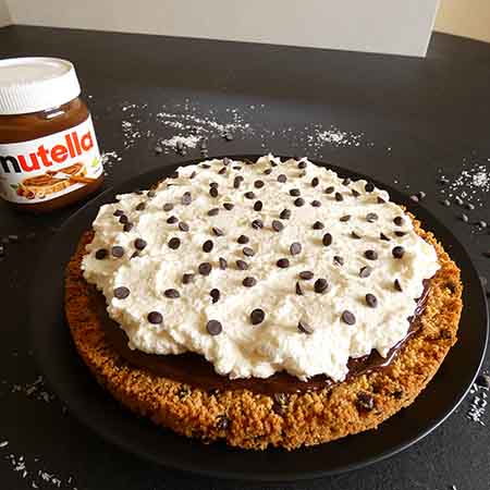 Sbriciolata Nutella e panna montata al cocco