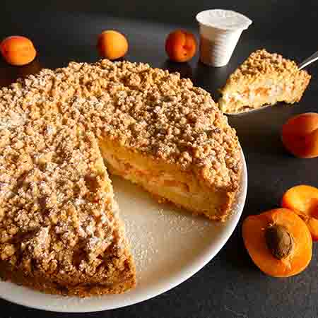 Sbriciolata ricotta e albicocche