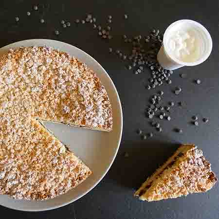 Sbriciolata ricotta e gocce di cioccolato