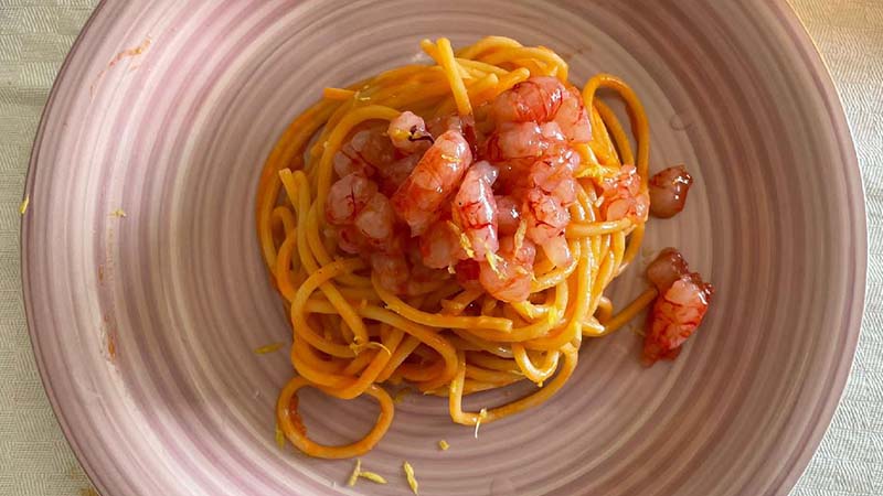 Spaghetti ai gamberi rossi