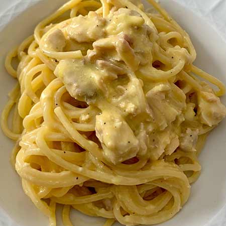 Spaghetti alla carbonara di mare