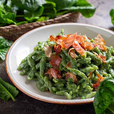 Spatzle agli spinaci