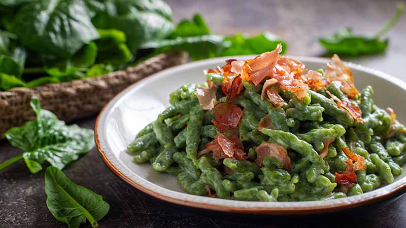 Spatzle agli spinaci