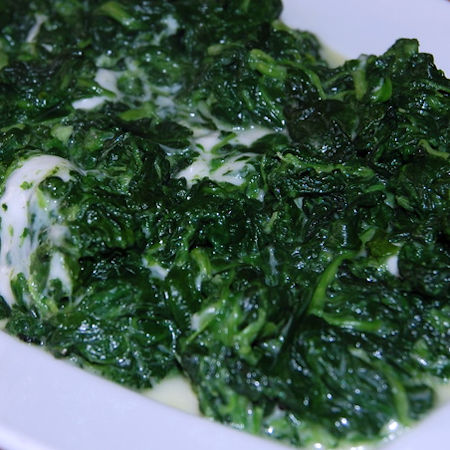 Spinaci filanti con mozzarella