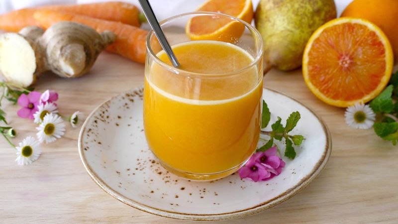 Succo di carota arancia e zenzero
