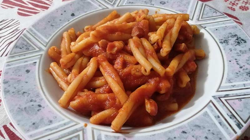 Sugo con pancetta