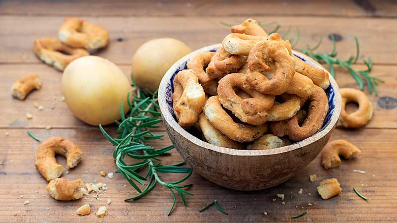 Taralli patate e rosmarino