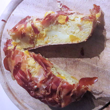 Timballo di riso zucca e speck