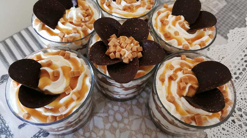 Tiramisù cioccolato e caramello