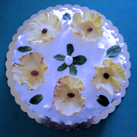 Torta ai fiori di ananas