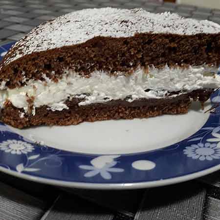 Torta al cacao panna e nutella