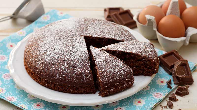 Torta al cioccolato al latte senza glutine