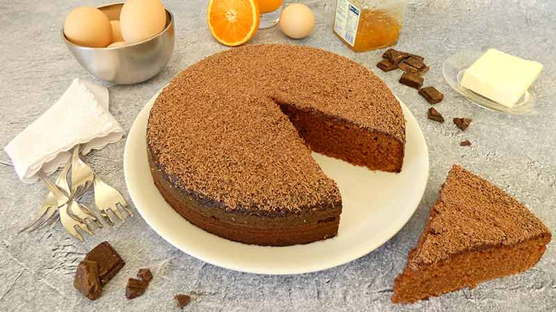 Torta al cioccolato e marmellata di arance