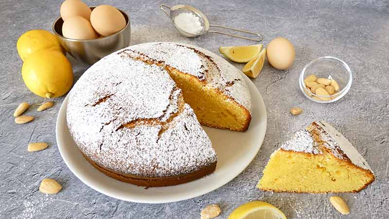 Torta al limone e mandorle