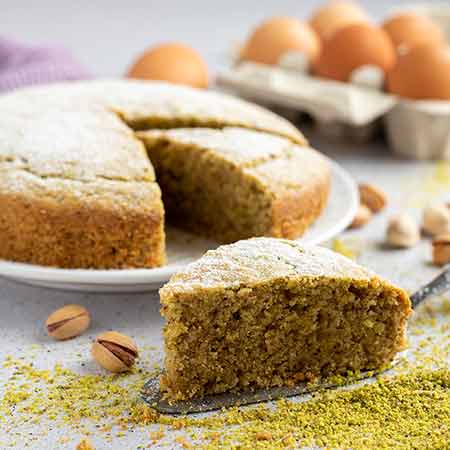 Torta al pistacchio e yogurt