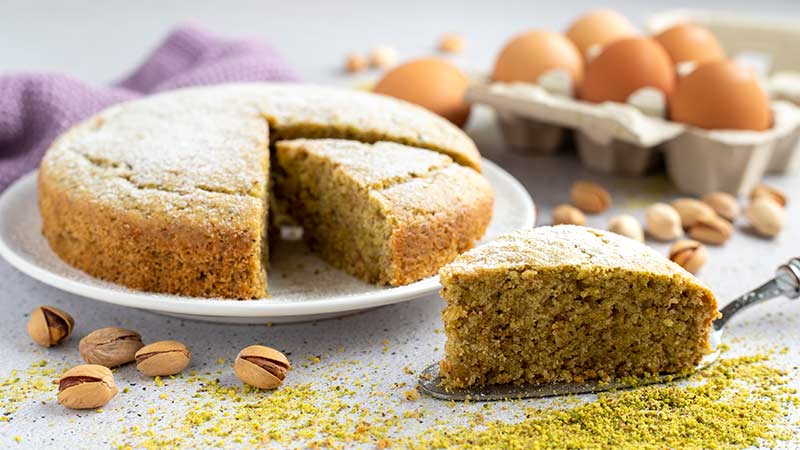 Torta al pistacchio e yogurt