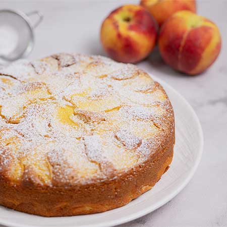 Torta alle pesche