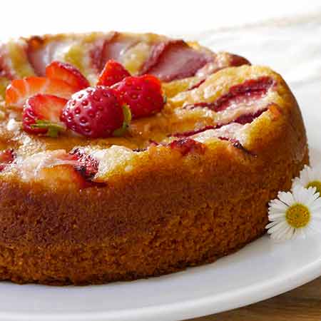 Torta fragole e mandorle