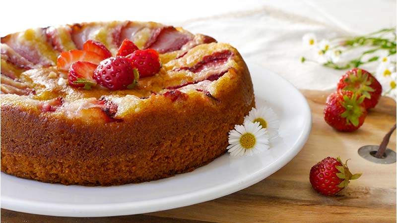 Torta fragole e mandorle