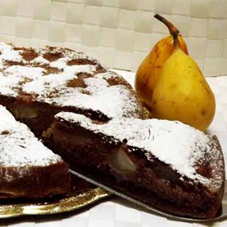 Torta cioccolato e pere fit