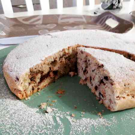 Torta con gocce di cioccolato vegan