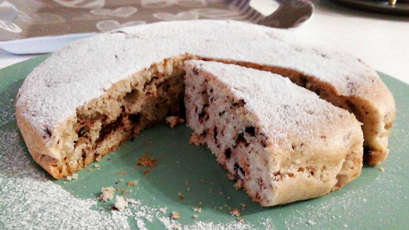 Torta con gocce di cioccolato vegan